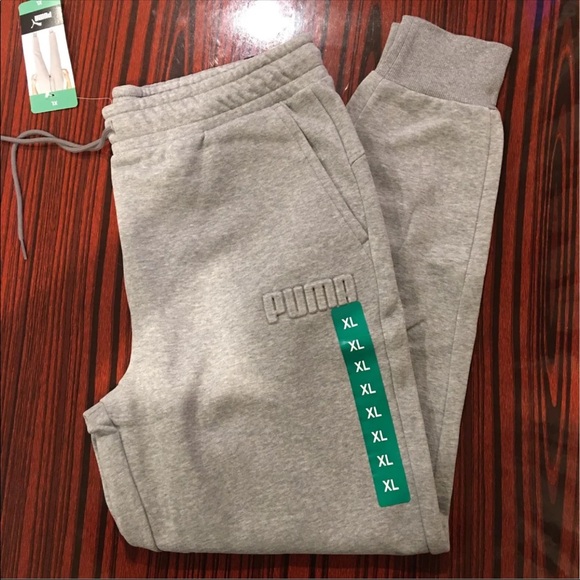 Puma Grey Sweatpants Raised Logo - Picture 3 of 7
